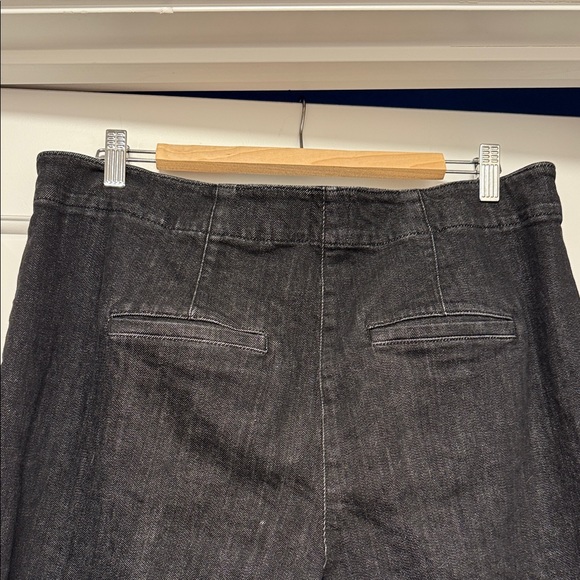 Maeve Scallop High-Rise Wide-Leg Jeans, Washed Black - Picture 4 of 6